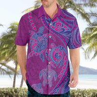 Hawaiian Turtles and Polynesian Art Tattoo Hawaiian Shirt Cerise LT03 - Polynesian Pride