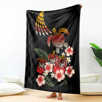 Hawaiian Hibiscus Turtle and Tropical Flower Blanket Dynamic Vibe LT03 - Polynesian Pride