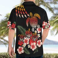 Hawaiian Hibiscus Turtle and Tropical Flower Hawaiian Shirt Dynamic Vibe LT03 - Polynesian Pride