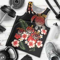 Hawaiian Hibiscus Turtle and Tropical Flower Men Tank Top Dynamic Vibe LT03 - Polynesian Pride