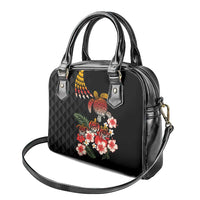 Hawaiian Hibiscus Turtle and Tropical Flower Shoulder Handbag Dynamic Vibe