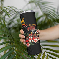 Hawaiian Hibiscus Turtle and Tropical Flower Skinny Tumbler Dynamic Vibe