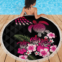 Hawaiian Hibiscus Turtle and Tropical Flower Beach Blanket Sweet Vibe LT03 - Polynesian Pride