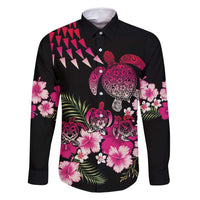 Hawaiian Hibiscus Turtle and Tropical Flower Family Matching Off Shoulder Short Dress and Hawaiian Shirt Sweet Vibe