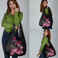 Hawaiian Hibiscus Turtle and Tropical Flower Grocery Bag Sweet Vibe LT03 - Polynesian Pride