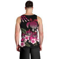 Hawaiian Hibiscus Turtle and Tropical Flower Men Tank Top Sweet Vibe LT03 - Polynesian Pride