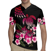 Hawaiian Hibiscus Turtle and Tropical Flower Rugby Jersey Sweet Vibe