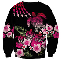 Hawaiian Hibiscus Turtle and Tropical Flower Sweatshirt Sweet Vibe LT03 - Polynesian Pride