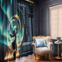 Samoan Siapo Motif and Siva Afi Dance Window Curtain