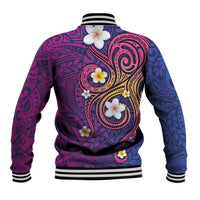 Hawaiian Octopus Tattoo and Frangipani Baseball Jacket LT03 - Polynesian Pride