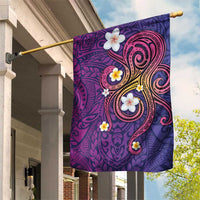 Hawaiian Octopus Tattoo and Frangipani Garden Flag LT03 House Flag Purple - Polynesian Pride
