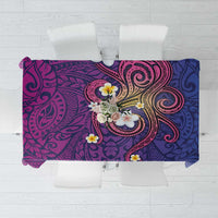 Hawaiian Octopus Tattoo and Frangipani Tablecloth LT03 Purple - Polynesian Pride