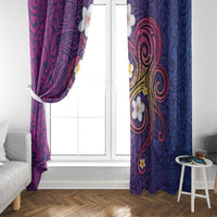 Hawaiian Octopus Tattoo and Frangipani Window Curtain LT03 - Polynesian Pride