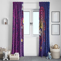 Hawaiian Octopus Tattoo and Frangipani Window Curtain LT03 - Polynesian Pride