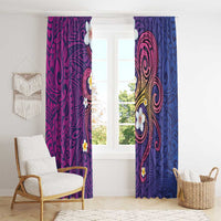 Hawaiian Octopus Tattoo and Frangipani Window Curtain LT03 - Polynesian Pride