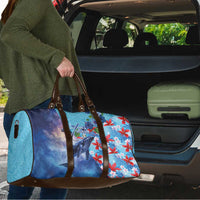 Hawaii Aloha Whales Travel Bag Hibiscus and Whales with Polynesian Pattern - Polynesian Pride