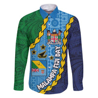 Malampa Fiji Day Family Matching Tank Maxi Dress and Hawaiian Shirt National Symbols with Tapa Tribal and Polynesian Tattoo