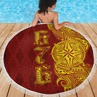Tonga 676 Ngatu Tribal Tattoo Beach Blanket LT03 - Polynesian Pride