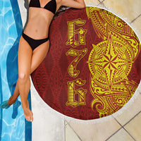 Tonga 676 Ngatu Tribal Tattoo Beach Blanket LT03 - Polynesian Pride