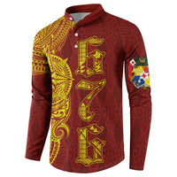 Tonga 676 Ngatu Tribal Tattoo Button Sweatshirt LT03 - Polynesian Pride