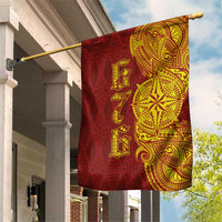 Tonga 676 Ngatu Tribal Tattoo Garden Flag LT03 House Flag Red - Polynesian Pride