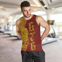 Tonga 676 Ngatu Tribal Tattoo Men Tank Top LT03 Red - Polynesian Pride