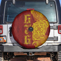 Tonga 676 Ngatu Tribal Tattoo Spare Tire Cover LT03 Red - Polynesian Pride
