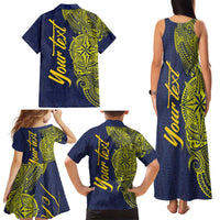 Personalised Tokelau Classic Ngatu Motifs Family Matching Tank Maxi Dress and Hawaiian Shirt