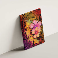 Hawaiian Hibiscus Turtle Tribal Polynesian Pattern Canvas Wall Art Colorful Color LT03 - Polynesian Pride