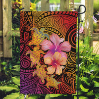 Hawaiian Hibiscus Turtle Tribal Polynesian Pattern Garden Flag Colorful Color LT03 Garden Flag Red - Polynesian Pride