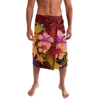 Hawaiian Hibiscus Turtle Tribal Polynesian Pattern Lavalava Colorful Color LT03 Red - Polynesian Pride