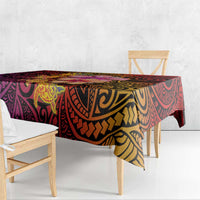 Hawaiian Hibiscus Turtle Tribal Polynesian Pattern Tablecloth Colorful Color LT03 - Polynesian Pride