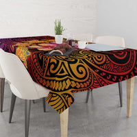Hawaiian Hibiscus Turtle Tribal Polynesian Pattern Tablecloth Colorful Color LT03 - Polynesian Pride