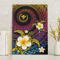 Hawaiian Plumeria Turtle Tribal Spiral Polynesian Tattoo Canvas Wall Art Fanciful Color LT03 Without Frame Gradient - Polynesian Pride