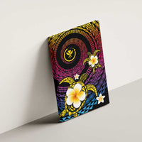 Hawaiian Plumeria Turtle Tribal Spiral Polynesian Tattoo Canvas Wall Art Fanciful Color LT03 - Polynesian Pride
