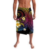 Hawaiian Plumeria Turtle Tribal Spiral Polynesian Tattoo Lavalava Fanciful Color LT03 Gradient - Polynesian Pride