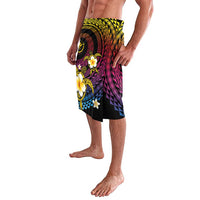 Hawaiian Plumeria Turtle Tribal Spiral Polynesian Tattoo Lavalava Fanciful Color LT03 - Polynesian Pride