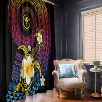 Hawaiian Plumeria Turtle Tribal Spiral Polynesian Tattoo Window Curtain Fanciful Color LT03 - Polynesian Pride