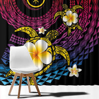 Hawaiian Plumeria Turtle Tribal Spiral Polynesian Tattoo Window Curtain Fanciful Color LT03 - Polynesian Pride