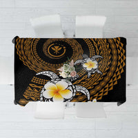 Hawaiian Plumeria Turtle Tribal Spiral Polynesian Tattoo Tablecloth Gold Color LT03 Gold - Polynesian Pride