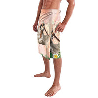 Woman Polynesian Tattoos Lavalava Tropical Flower - Peach Fuzz Color LT03 - Polynesian Pride