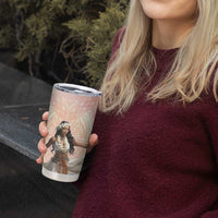 Woman Polynesian Tattoos Tumbler Cup Tropical Flower - Peach Fuzz Color LT03 - Polynesian Pride