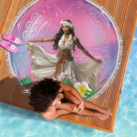 Woman Polynesian Tattoos Beach Blanket Tropical Flower - Sweets Vibrant Color LT03 - Polynesian Pride