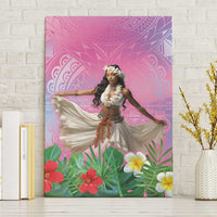 Woman Polynesian Tattoos Canvas Wall Art Tropical Flower - Sweets Vibrant Color LT03 Without Frame Vibrant Gradient - Polynesian Pride