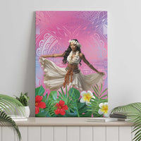 Woman Polynesian Tattoos Canvas Wall Art Tropical Flower - Sweets Vibrant Color LT03 - Polynesian Pride
