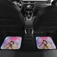 Woman Polynesian Tattoos Car Mats Tropical Flower - Sweets Vibrant Color LT03 Set 2pcs - Back Vibrant Gradient - Polynesian Pride