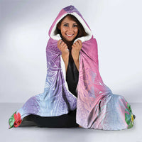 Woman Polynesian Tattoos Hooded Blanket Tropical Flower - Sweets Vibrant Color LT03 - Polynesian Pride
