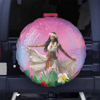 Woman Polynesian Tattoos Spare Tire Cover Tropical Flower - Sweets Vibrant Color LT03 - Polynesian Pride