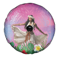 Woman Polynesian Tattoos Spare Tire Cover Tropical Flower - Sweets Vibrant Color LT03 - Polynesian Pride