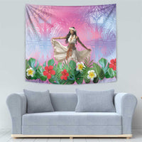 Woman Polynesian Tattoos Tapestry Tropical Flower - Sweets Vibrant Color LT03 - Polynesian Pride